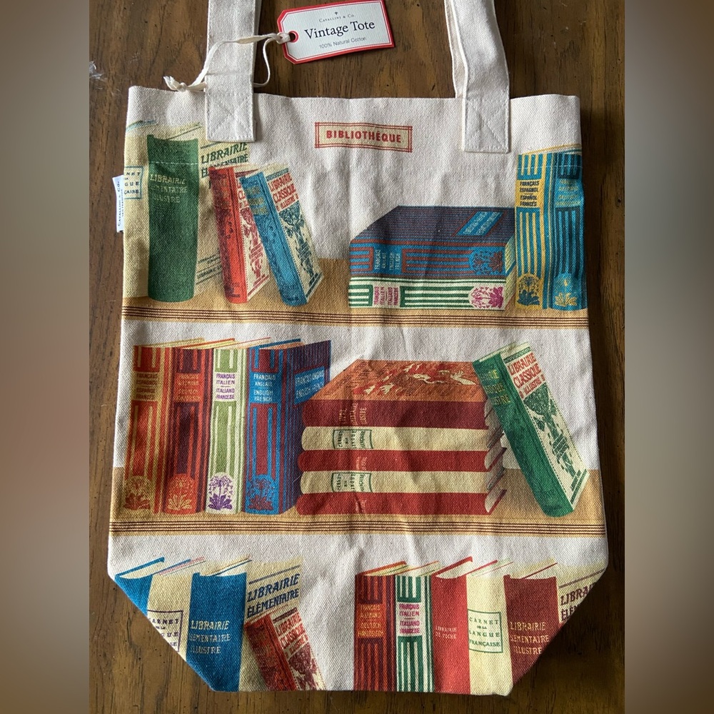 NWT Cavallini & Co. Bibliotheque tote - Picture 2 of 11
